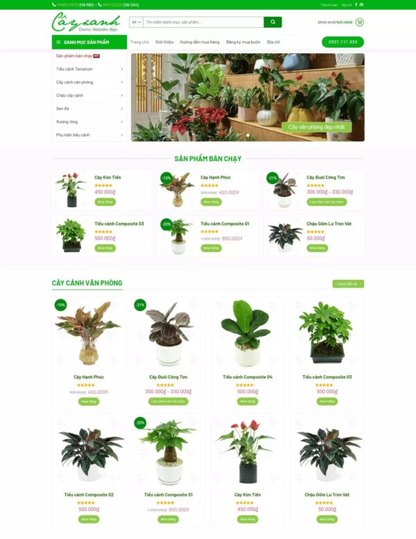 Thiết kế website cây xanh