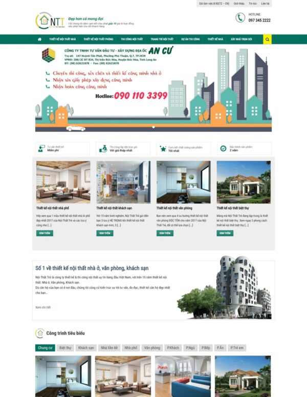 Thiết kế website công ty kiến trúc – xây dựng