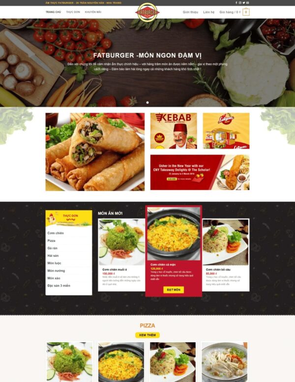 Thiết kế website nhà hàng ẩm thực Fatburger